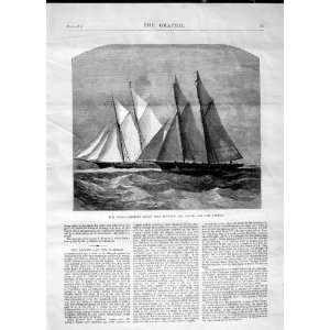 1870 ANGLO AMERICAN YACHT RACE SAPPHO CAMBRIA BOATS