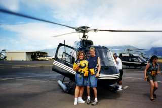 Enjoying a helicopter ride on the island of Maui. We spent seven days 