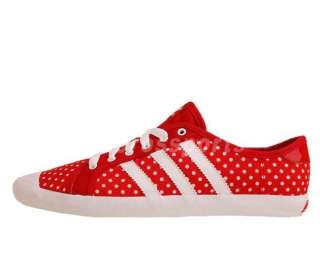 Adidas Adria Low Sleek W Red White Dots 2011 New Womens Casual Shoes 