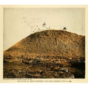  1907 Print Eruption Mauna Loa Volcano Hawaii Magma Rock 