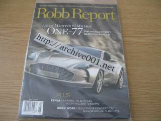 Robb Report 2008 LOT Sep Oct Nov 2009 Mar Apr May Luxury Magazine 