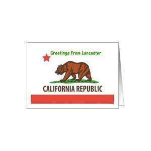  California   City of Lancaster   Flag   Souvenir Card Card 