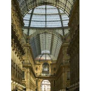 Vittorio Emanueles Gallery, Milan, Lombardy, Italy, Europe Stretched 