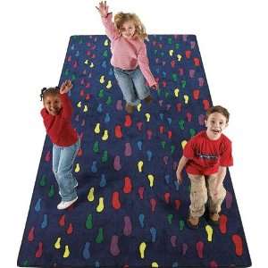  Flagship Carpets Novelty Educational Footprints Kids Rug 