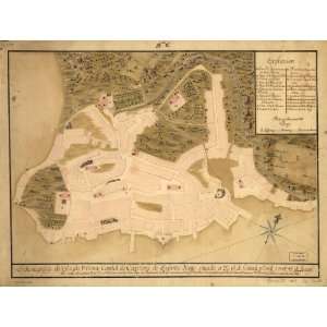 1767 map Vitoria, Espirito Santo, Brazil
