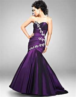 Perfect look Pleated Applique Strapless Prom Dresses Bridesmaid 