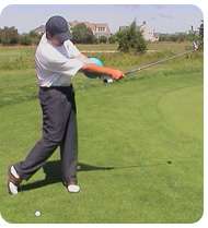 The Impact Ball simplifies the process of swinging a golf club at a 