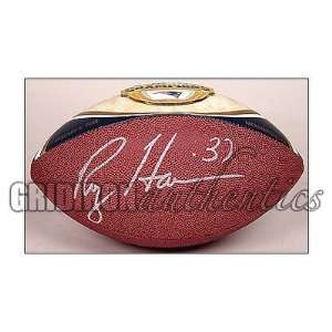  Rodney Harrison Autographed Ball   Super Bowl 39 Medallion 