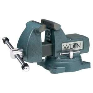 Wilton 745N Mechanics Vise   Stationary Base, 5 Jaw Width, 5 1/4 