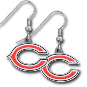 NFL Dangling Earrings   Chicago Bears Logo:  Sports 