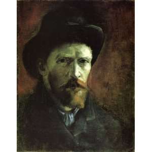   Portrait in a Dark Felt Hat Vincent van Gogh Hand 
