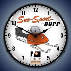  Rupp Snowmobile Lighted Wall Clock: Home & Kitchen