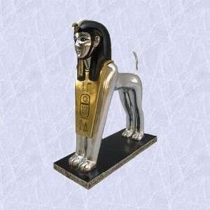   sphinx statue Cat sculpture w scarab glyph New: Everything Else
