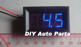 Wire 12V Blue LED Digit Car battery Monitor Voltmeter  