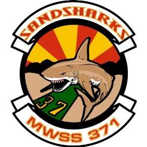  US Marine Wing Support Squadron MWSS 371 Sandsharks Decal 