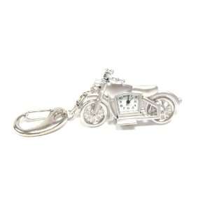   Pocket Key Chain Mini Clock Motorcycle Novelty 