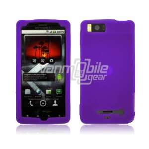 VMG Motorola Droid X/X2   Purple Premium 1 Pc Soft Gel Rubber Silicone 