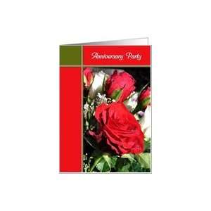  Invitations   Anniversary Party, Roses Card Health 