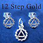 aa alcoholic anonymous jewelry ster earrings pendent $ 19 95 time left 