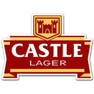 Castle Lager Beer Label Car Bumper Sticker Decal 5x3.5 