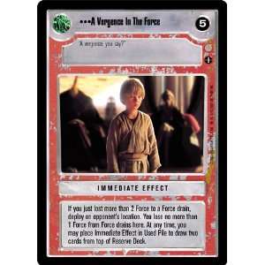   Star Wars CCG Coruscant Uncommon A Vergence In The Force: Toys & Games