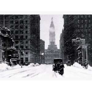  Snow at City Hall, Philadelphia, Pennsylvania Photographic 