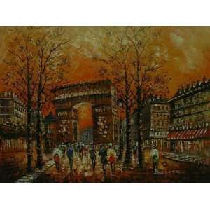  Fine Oil Painting, Paris Street SP31 8x10