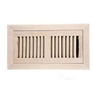   Flush Mount Wood Vent Cover with Frame and Metal Damper Size: 4 x 12