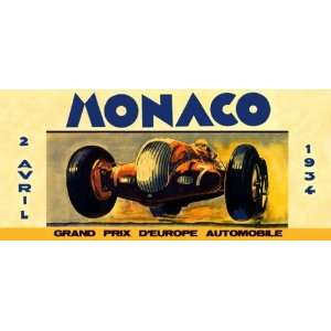  Monaco 1934 April CAR Race Grand Prix 9 X 20 Horizontal 