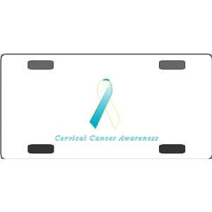 Cervical Cancer Awareness Ribbon Vanity License Plate