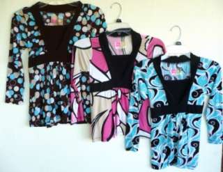 Girls Plus Size 3 Patterns Empire Waist Top Shirt RealKidz Long Sleeve 