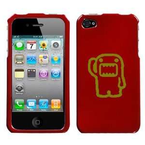 APPLE IPHONE 4 4G GOLD DOMO SALUTING ON A RED HARD CASE COVER