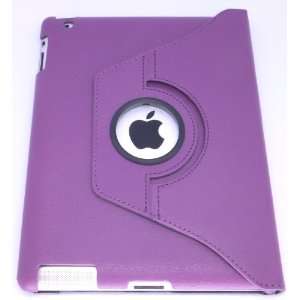   Leather Case for Apple iPad 2 (Color Purple)