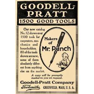  1915 Ad Goodell Pratt Toolmakers Catalog Mr. Punch 