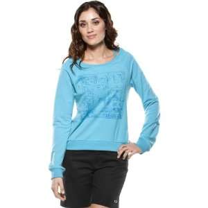   Beachy Fleece Womens Sweater Fashion Sweatshirt   Bright Aqua / Small