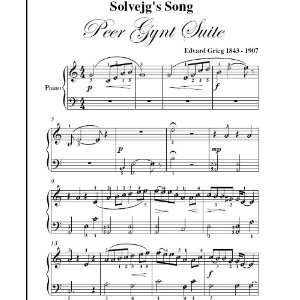   Song Peer Gynt Grieg Easy Piano Sheet Music Edvard Grieg Books