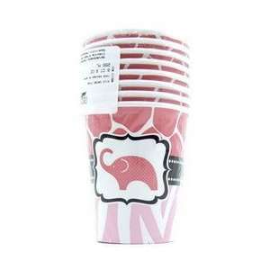  Party Supplies cup 9 oz wild safari pink 8ct: Toys & Games