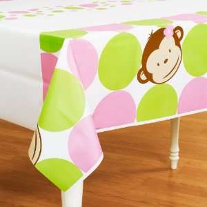  Pink Mod Monkey Plastic Tablecover: Toys & Games
