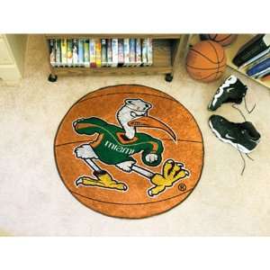  BSS   Miami Hurricanes NCAA Basketball Round Floor Mat 