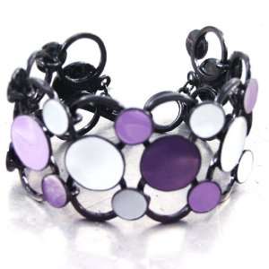  Bracelet french touch Arlequin purple. Jewelry