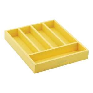   Woods Yellow 5 Compartment Silverware Organizer Tray