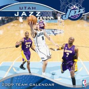  Utah Jazz 2009 12 x 12 Team Wall Calendar: Sports 