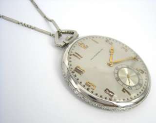 fino antiguo Caldwell y reloj y cadena de bolsillo de platino 
