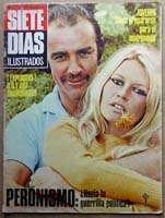 BRIGITTE BARDOT SEAN CONNERY 1967 SIETE DIAS Mag Cover  