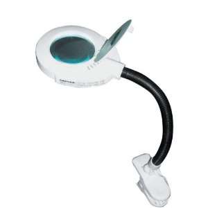   Magnifier Fluorescent Clip On Desk Lamp   White