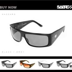 Sabre Hazzard Black Gloss/Grey Sunglasses  Sports 