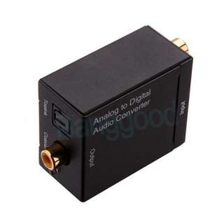 New L/R Analog to Digital Coaxial RCA Optical Toslink Audio Converter 