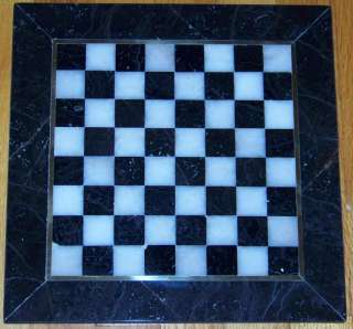 12 Square Marble Board with Ancient ROMAN Metal Figures Chess Set 