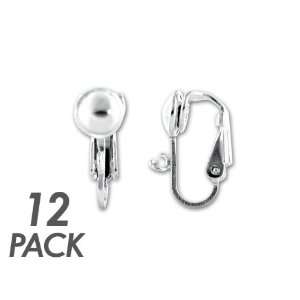  Sterling Silver Clip On Earring with Open Ring   12 Pack 