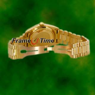 Rolex Mens President 18K Gold Pearl Diamond Date Watch  